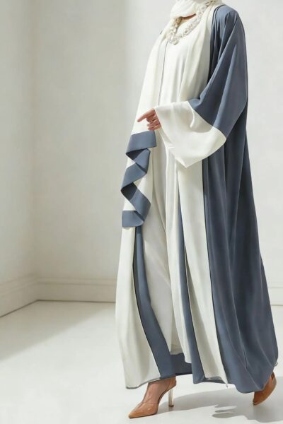 Djellaba-Moderne-Dubai-Bleu-gris-1