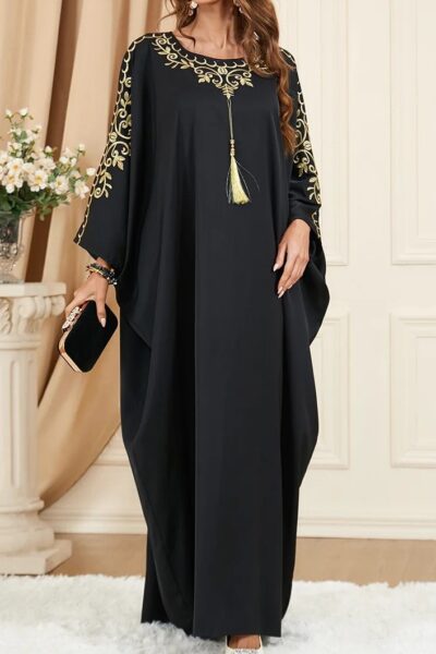 Djellaba-noire-et-doree-5