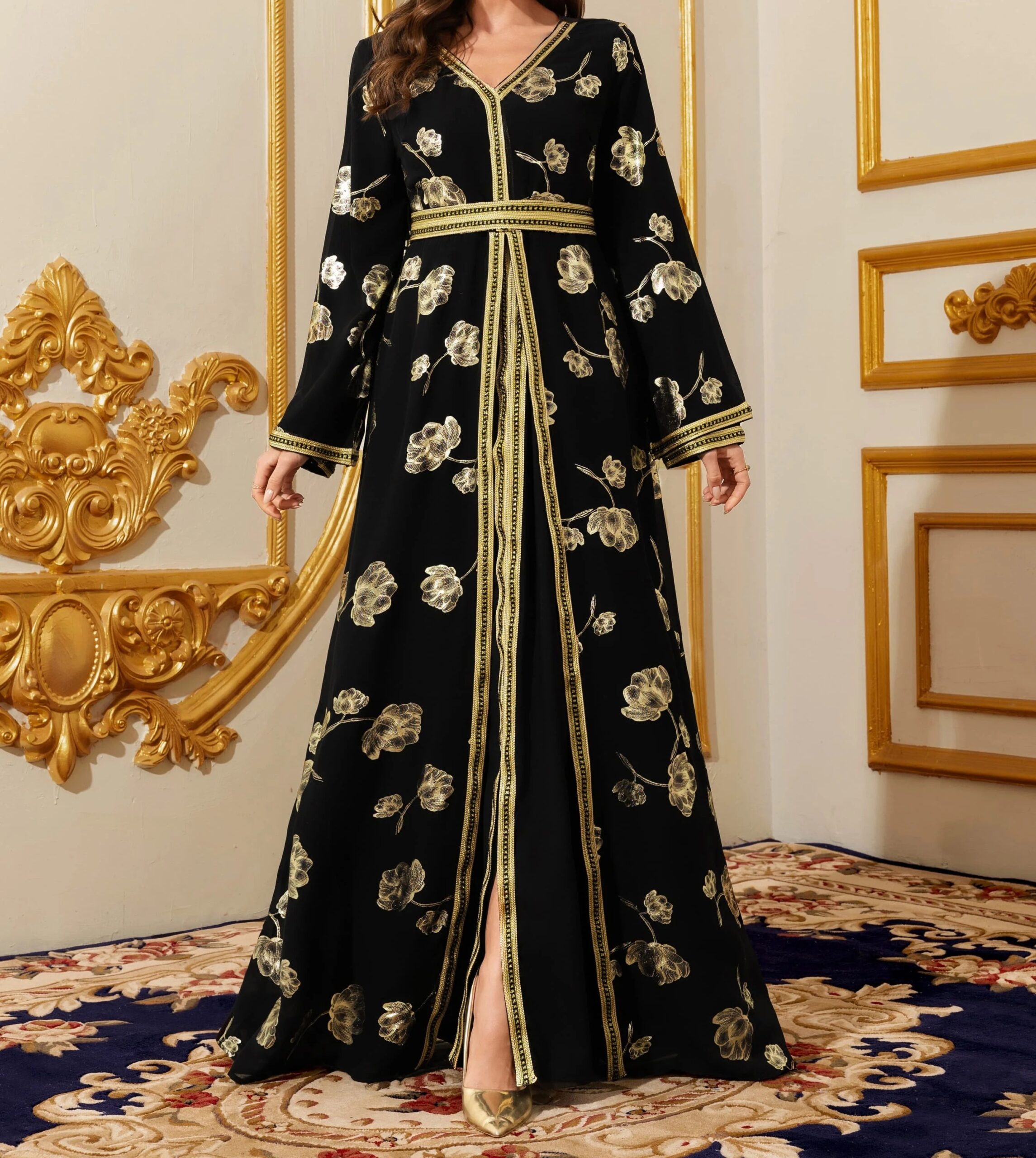 Djelaba noir femme Djelaba-noir-femme-brodée