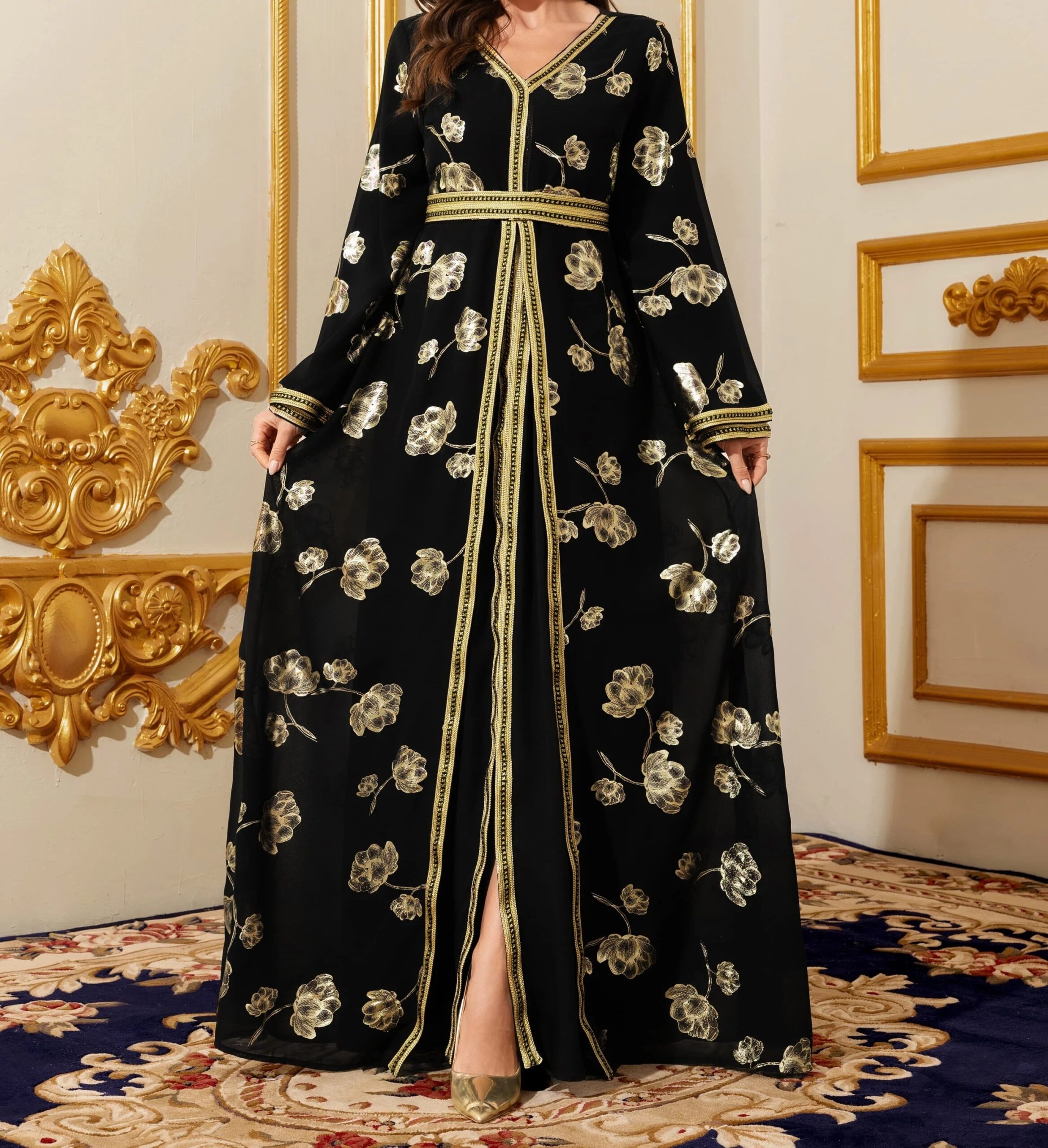 jellaba noir jellaba-noir-brodée